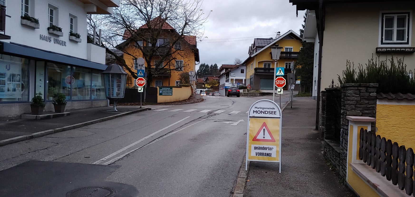 Bauarbeiten Straßen Mondsee