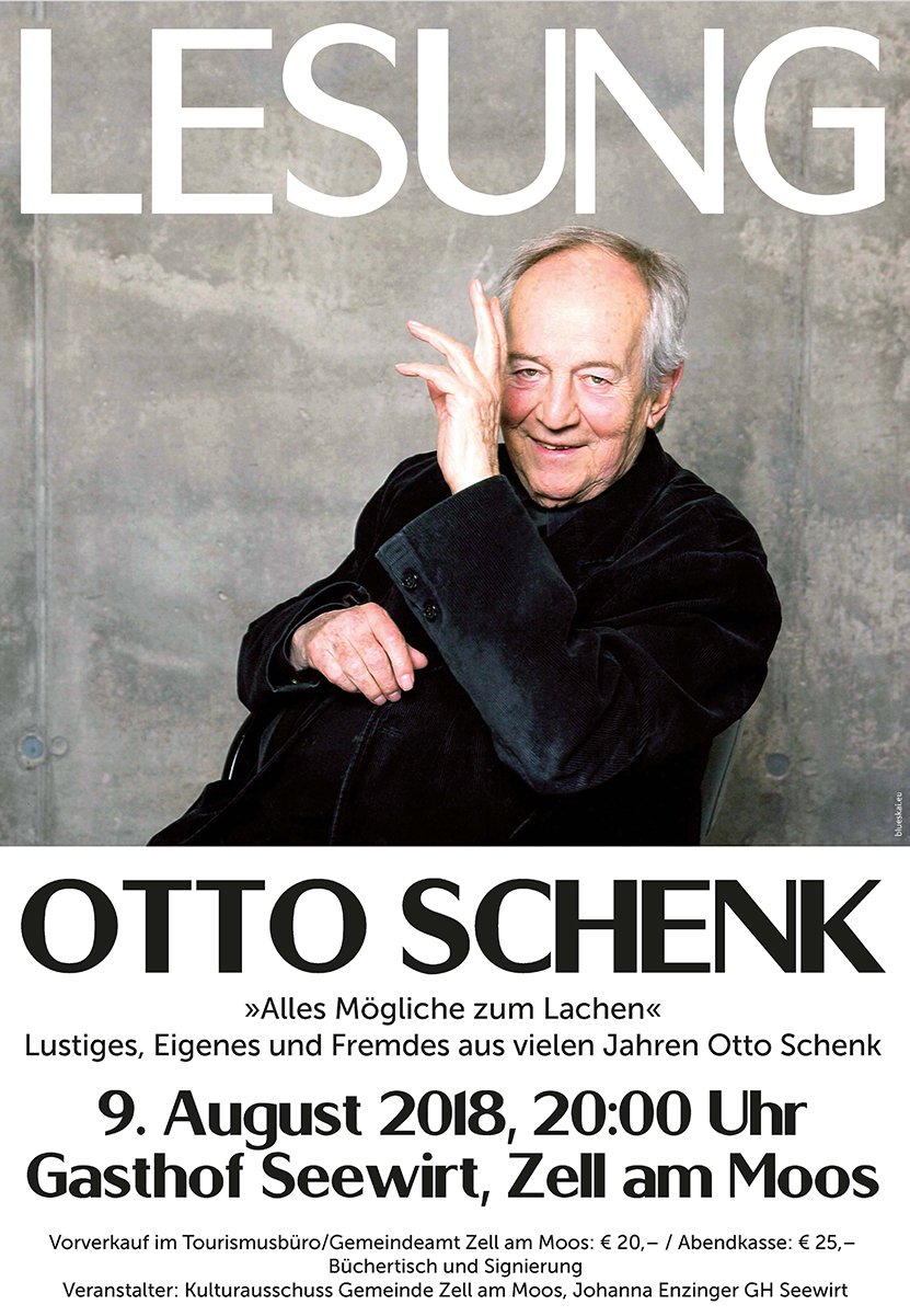 LESUNG Otto Schenk Plakat A3 DRUCK