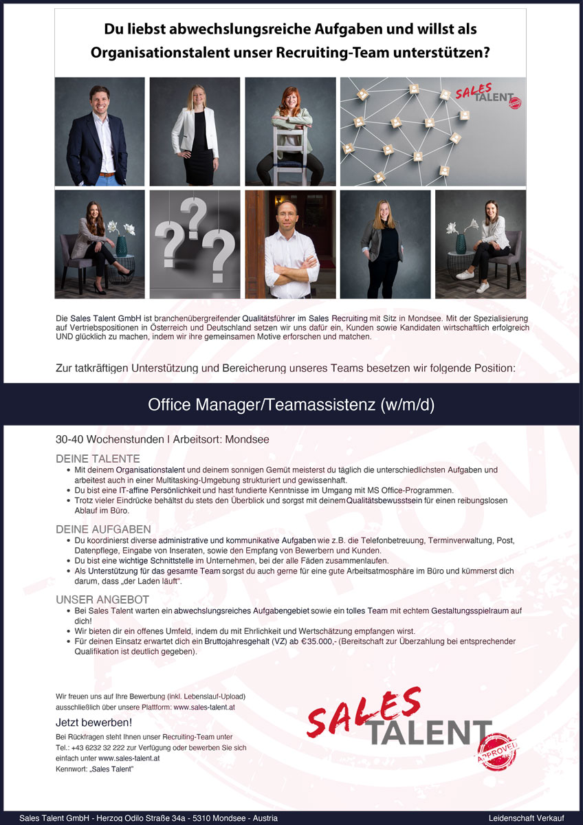 Office Manager Teamassistenz w m d 150923