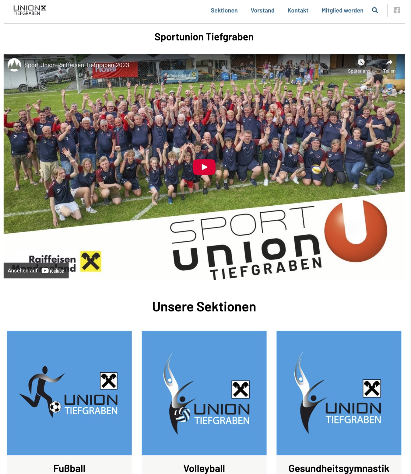 Union Tiefbgraben Website