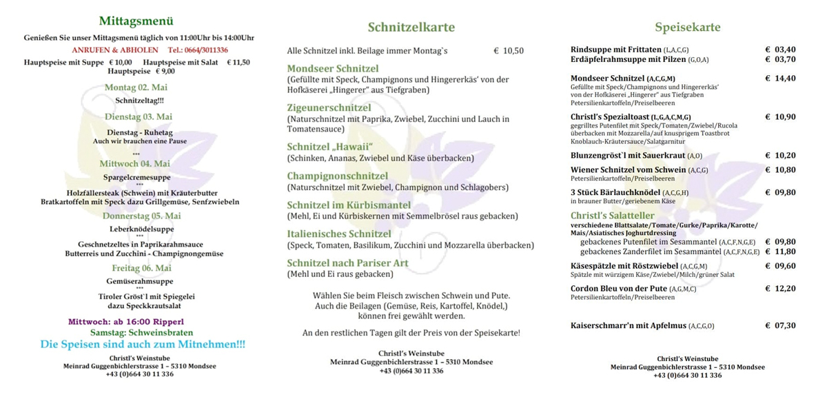 christl weinstube 1822